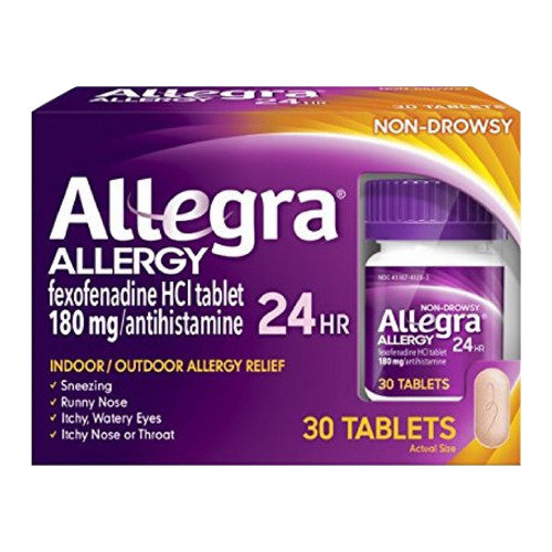 Allegra 24 Hours Allergy 180 Mg Tablets - 30 Ea